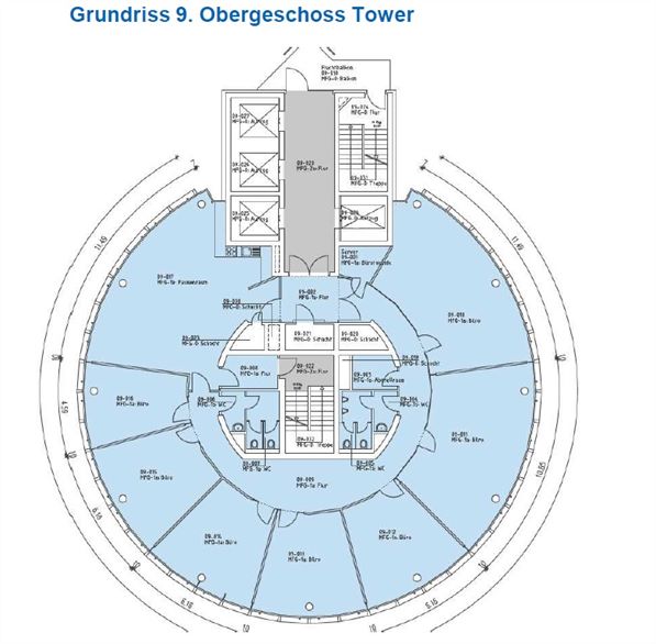 Grundriss Tower 9.OG